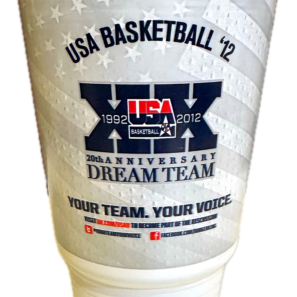 20th ANNIVERSARY DREAM TEAM CUP BASKETBALL NBA COLLECTIBLE BURGER KING 40oz #12